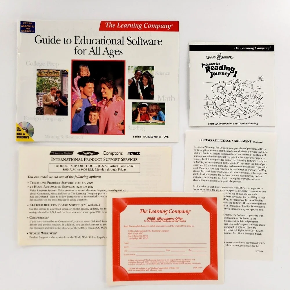 Reader's Rabbit Interactive Reading Journey 1 PC/Mac CD-Rom Software Complete